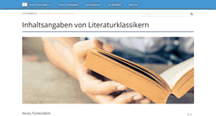 Desktop Screenshot of inhaltsangabe.de